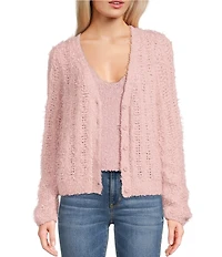 Guess Bea Long Sleeve Open Stitch Cardigan