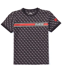 Guess Big Boys Short Sleeve Allover Print Guess T-Shirt