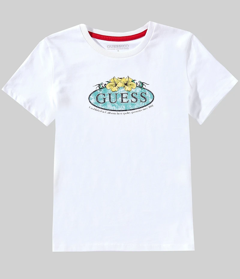 Guess Big Boys Short Sleeve Water Print T-Shirt