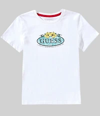 Guess Big Boys Short Sleeve Water Print T-Shirt