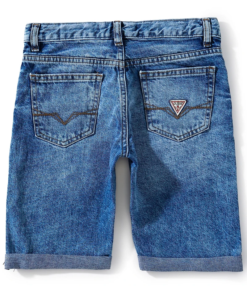 Guess Big Boys Distressed Denim Linen Shorts