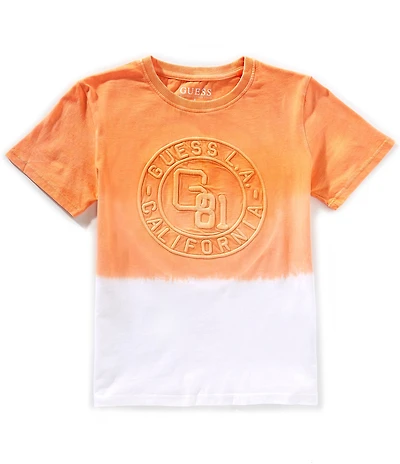 Guess Big Boys Short Sleeve Dip Dye Pullover T-Shirt