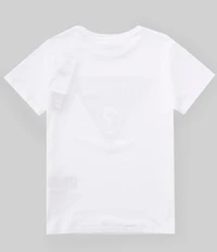 Guess Big Boys Short Sleeve Iridescent Guess Logo Triangle T-Shirt