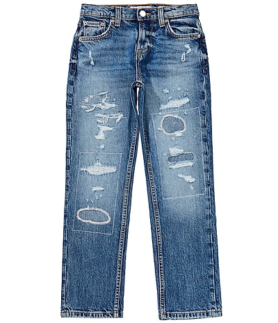 Guess Big Boys Patch Denim Straight Fit Mini Me Pants