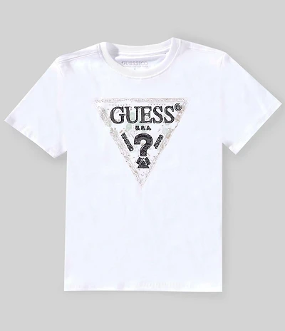 Guess Big Boys Short Sleeve Mini Me Graphic Triangle T-Shirt