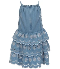 Guess Big Girls Denim Sleeveless Halter Dress