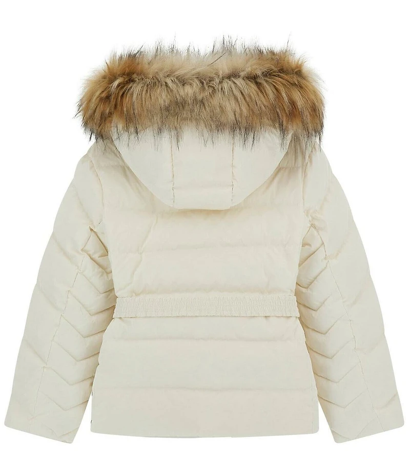 Guess Big Girls Long Sleeve Real Down Hooded Puffer Jacket