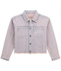 Guess Big Girls Long Sleeve Rigid Denim Collared Jacket
