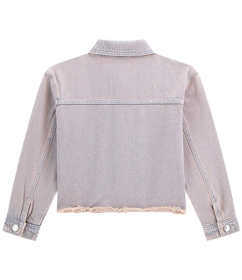 Guess Big Girls Long Sleeve Rigid Denim Collared Jacket