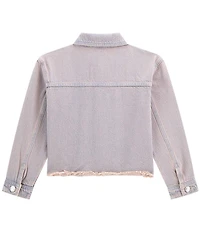 Guess Big Girls Long Sleeve Rigid Denim Collared Jacket