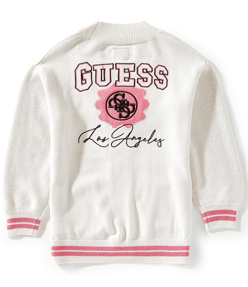 Guess Big Girls Long-Sleeve Wool-Blend Cardigan