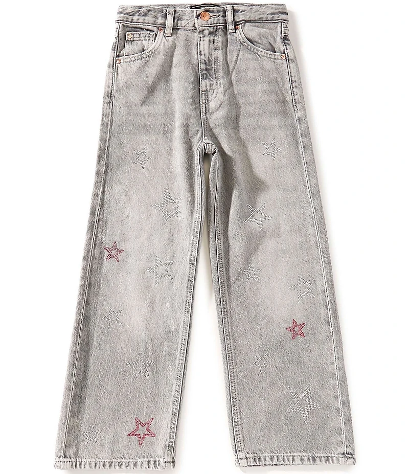 Guess Big Girls Rhinestone-Embellished Star Printed Jeans