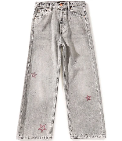 Guess Big Girls Rhinestone-Embellished Star Printed Jeans