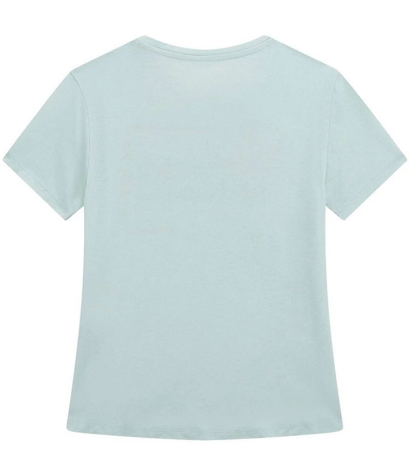 Guess Big Girls Short Sleeve High Low Viscose T-Shirt