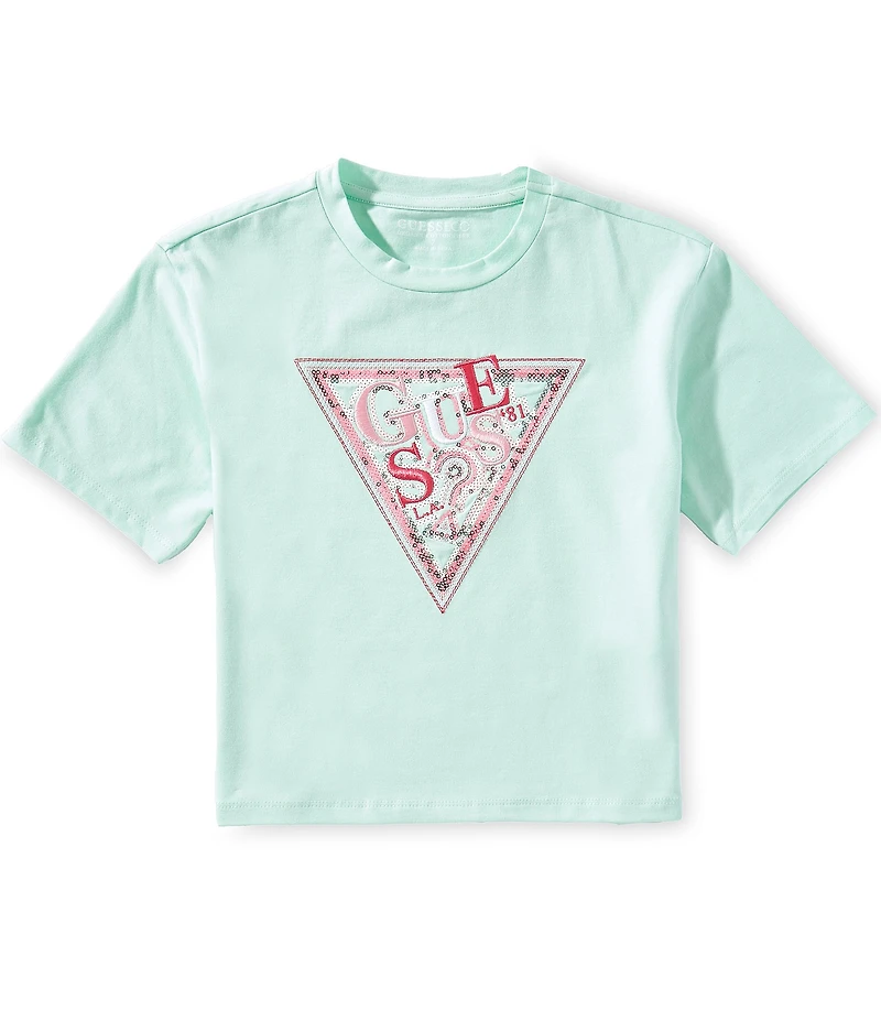 Guess Big Girls Short Sleeve Triangle T-Shirt