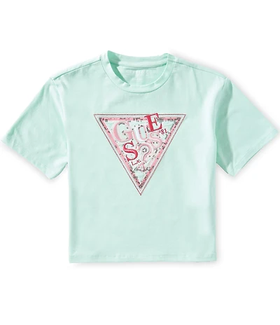 Guess Big Girls Short Sleeve Triangle T-Shirt