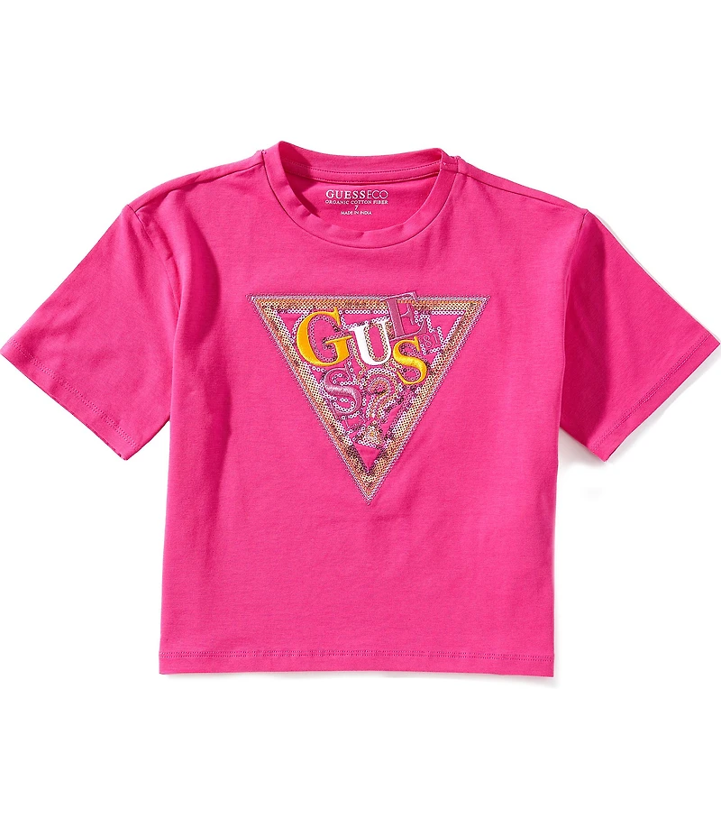 Guess Big Girls Short Sleeve Triangle T-Shirt