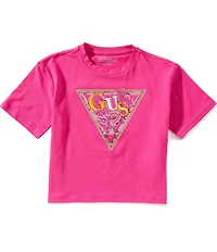 Guess Big Girls Short Sleeve Triangle T-Shirt