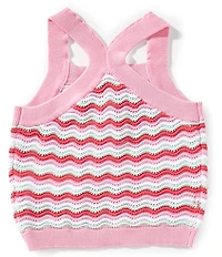 Guess Big Girls Sleeveless Crocheted Tank Top