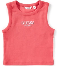 Guess Big Girls Sleeveless Logo Rib Tank Top