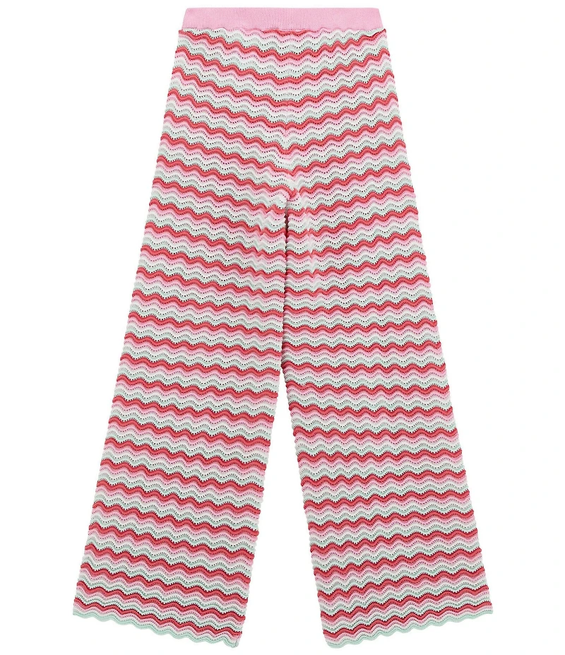 Guess Big Girls Sweater Stripe Flare Leg Pants