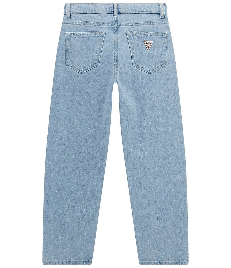 Guess Big Girls Comfort Rhinestone Straight Leg Stretch Denim Jeans