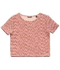 Guess Big Girls Eco Mini Me Short Sleeve Textured Top