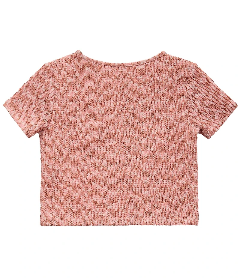 Guess Big Girls Eco Mini Me Short Sleeve Textured Top