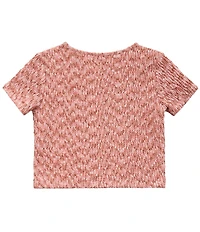 Guess Big Girls Eco Mini Me Short Sleeve Textured Top