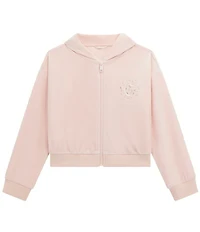 Guess Big Girls Long-Sleeve Active Hooded Velour Jacket