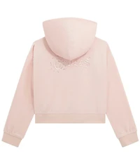 Guess Big Girls Long-Sleeve Active Hooded Velour Jacket