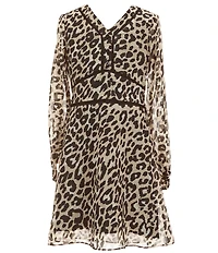 Guess Big Girls Long Sleeve Chiffon Dress