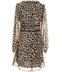 Guess Big Girls Long Sleeve Chiffon Dress