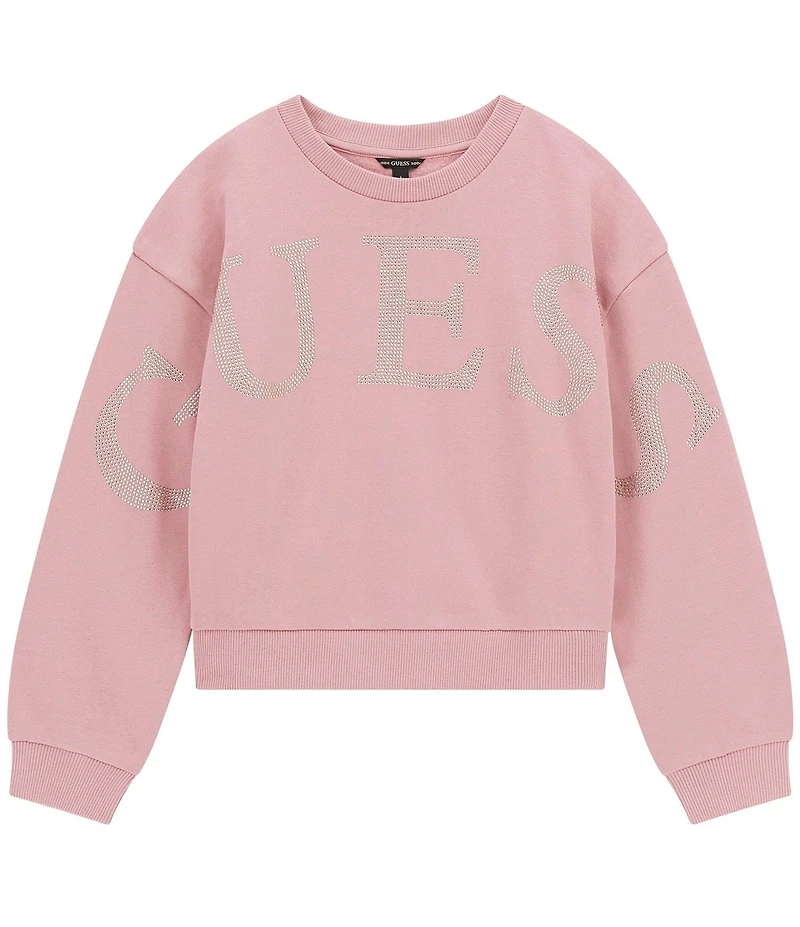 Guess Big Girls Long Sleeve Nailhead Sweatshirt