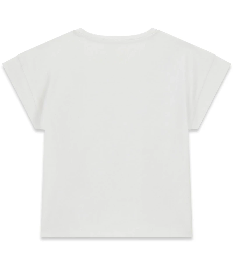 Guess Big Girls Rhinestone Bow Shot-Sleeve Organic Cotton T-Shirt