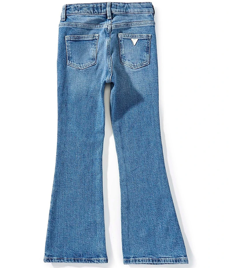 Guess Big Girls Rhinestone-Embellished Flare-Leg Jeans
