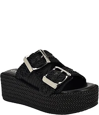 Guess Binks Raffia Platform Slides