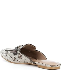 Guess Bommiyaa Logo Print Rhinestone Hardware Mules