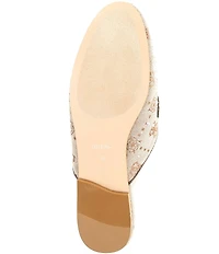 Guess Bommiyaa Logo Print Rhinestone Hardware Mules