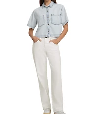 Guess Boxy Short Sleeve Denim Shirt