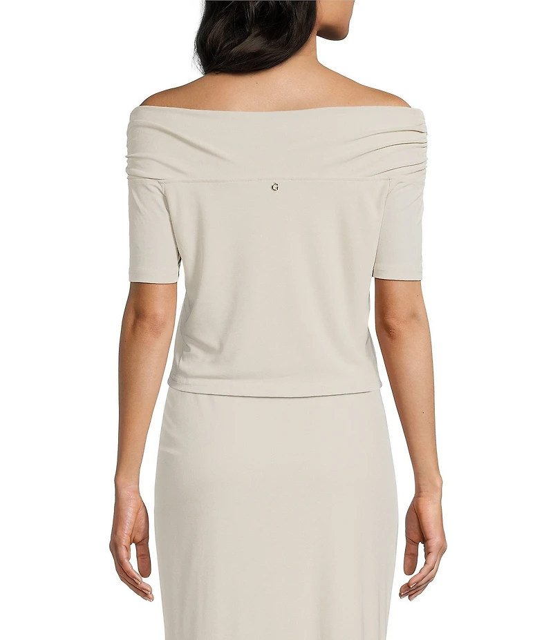 Guess Brigitte Off-the-Shoulder Ribbed Knit Coordinating Top