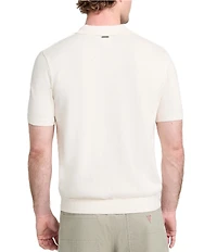 Guess Bryant ointelle Short Sleeve Rib Knit Polo Shirt