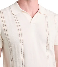 Guess Bryant ointelle Short Sleeve Rib Knit Polo Shirt