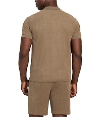Guess Calvin Chevron Short Sleeve Knit Shirt