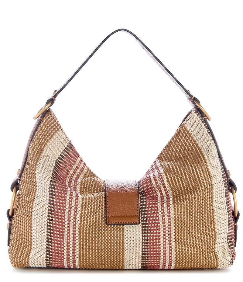 Guess Camden Canvas Stripe Shoulder Bag