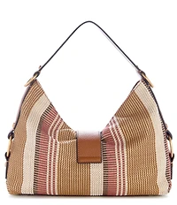 Guess Camden Canvas Stripe Shoulder Bag