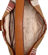 Guess Camden Canvas Stripe Shoulder Bag