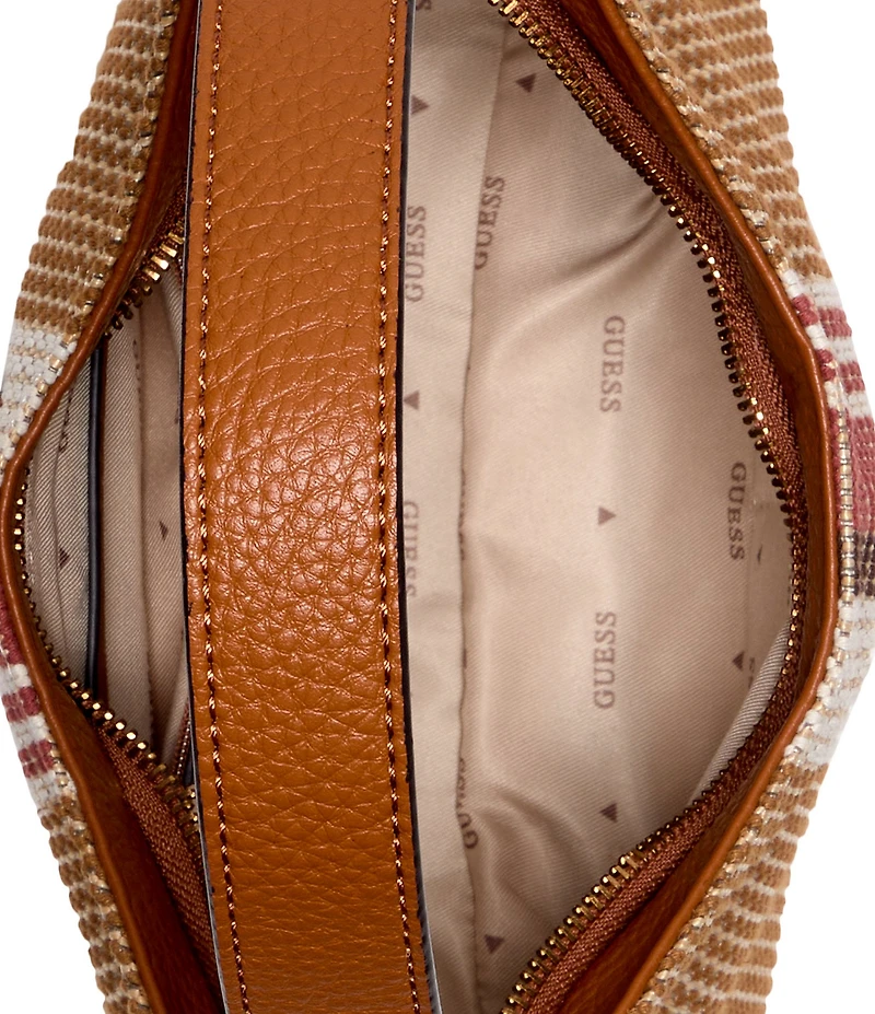 Guess Camden Mini Canvas Striped Shoulder Bag
