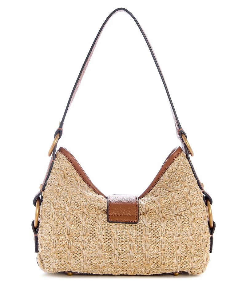 Guess Camden Raffia Woven Mini Shoulder Bag