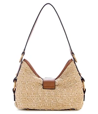 Guess Camden Raffia Woven Mini Shoulder Bag